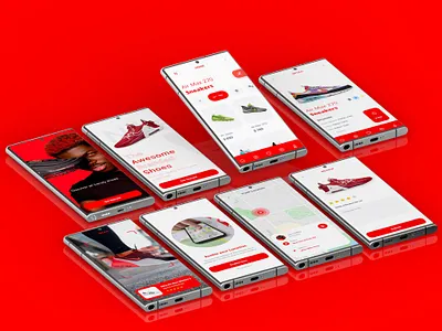 Shoe Ecommerce Mobile APP 3d mockups accessibility animation appdesign branding designsystem designthinking graphicdesign interactiondesign microinteractions productdesign prototyping typography uidesign usabilitytesting userexperience userinterface uxdesign visualdesign webdesign