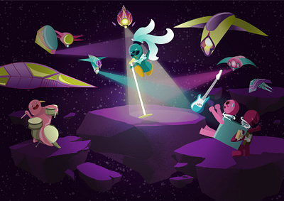 Space Groove illustration illustrator space vector