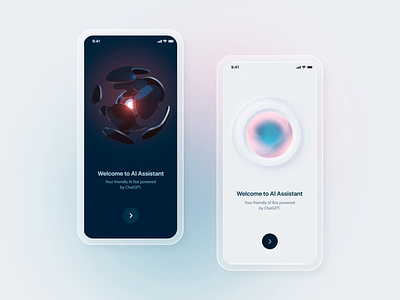The AI Assistant visual design 3d ai ai chat app artificial intelligence assistant blender chat chat gpt chatgpt future gpt mobile sphere ui virtual assistant visual