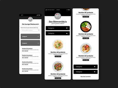 Restaurant app - Lite menu (Redesign) design interface restaurant ui ux