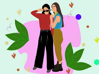 Best Friends art graphic design illustration vector