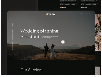 Wedding planner app assistant catering concept delivery design illustration planner ui ux web website wedding