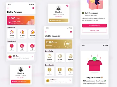 BlaBla Connect - Loyalty Program clean clear design loyalty mobile mobile design program redesign revamp sketch ui ui design ux