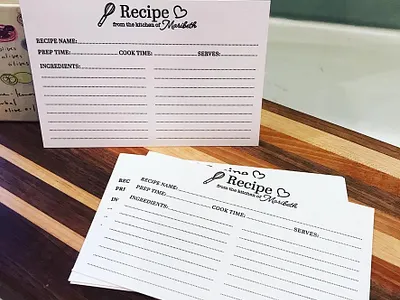 Letterpress Recipe Cards design graphic design letterpress