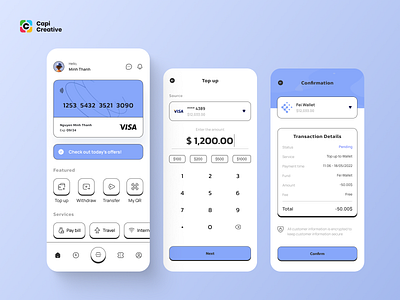 Fei E-Wallet App - Mobile App UI Design Concept app design e wallet app ewallet financial app financial app design home page design mobile app mobile app design tranfer money ui ui design