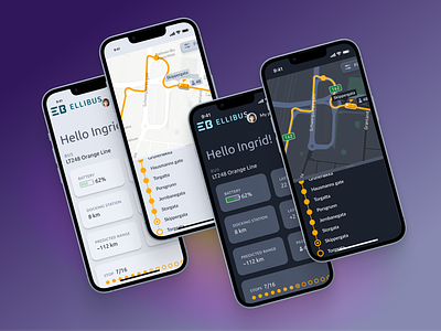 Ellibus: mobile native app design for electromobility management alarm blog branding codete dashboard design illustration logo mobile app navigation ui ux