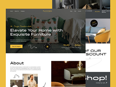 FurniVista - Furniture Website Landing Page Design 3d 3d web branding design furniture furniture landing page interior interior design interior website interiorarchitecture landing page modern rakib room shop shop website store ui uixrakib183 web design