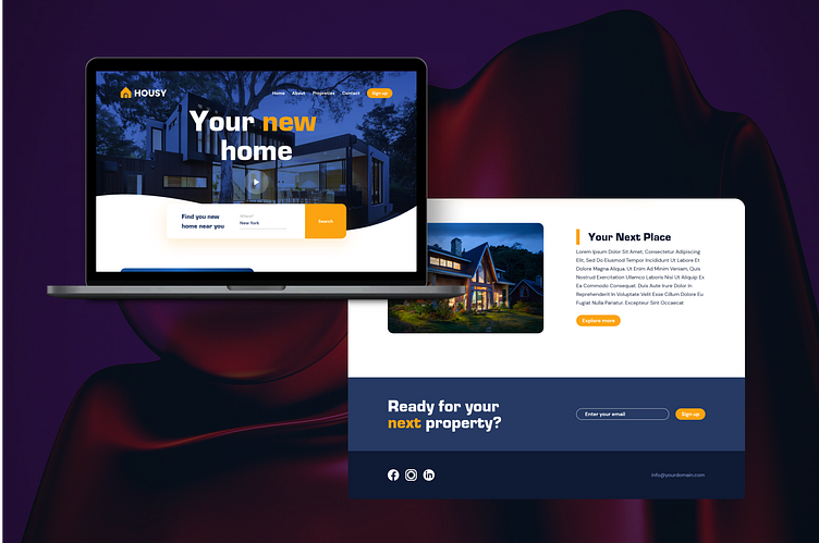 Housing website design by Adnane Ait Malek on Dribbble