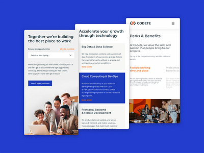 Codete Website: Responsive mobile design