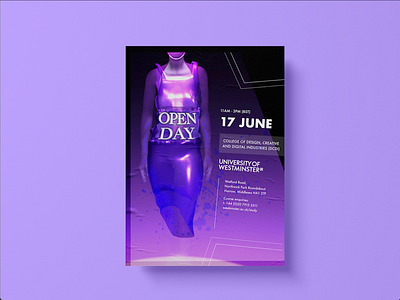 Open Day 1/2 3d design 3d rendering adobe photoshop futura gif graphic design motion graphics poster design purple typography