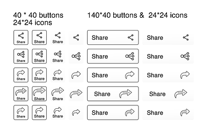 Social Share Icon or Button #DailyUI 010 dailyui share button share icon