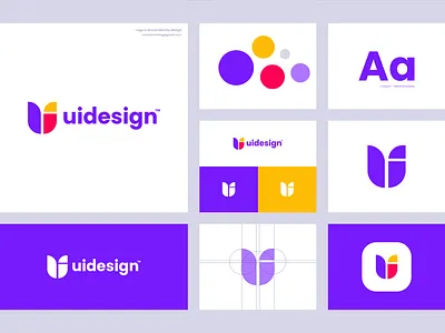 UI LETTER MODERN LOGO and BRANDING FOR UI DESIGN TEAM app icon awesome logo branding branding guideline branding identity cool logo flat logo full branding initial letter logo logo design logo typo logotype minimal logo new logo nice logo tech logo u letter logo ui letter logo visual identity