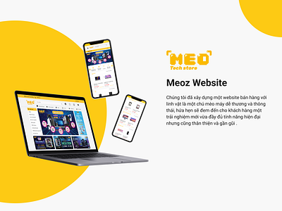 Meoz Techstore website design ui ux