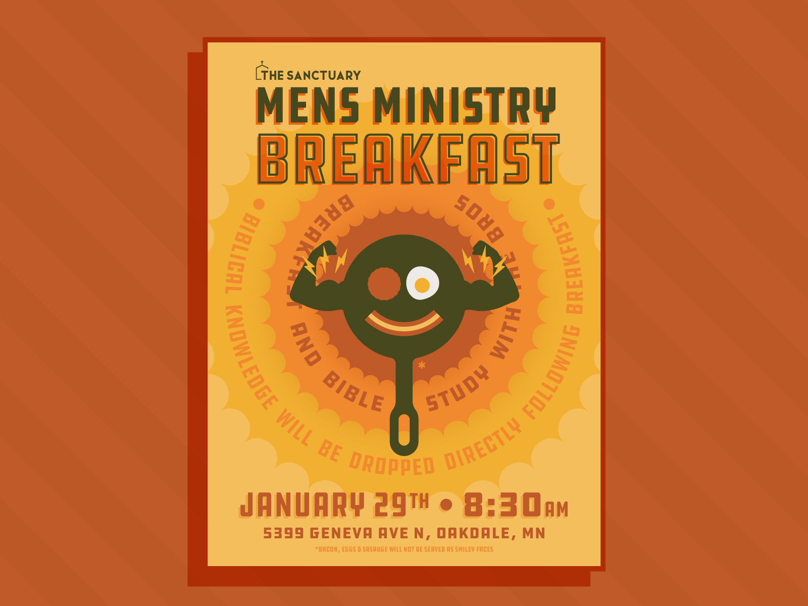 Poster Series breakfast flower illustration northwoods retro series sun