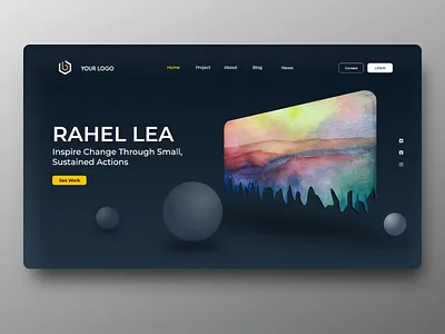 Landing pages Portofolio Web Design for Painters branding clean web design elegant web design painter portofolio portofolio web design ui web design web design for painter