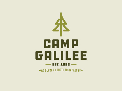 Camp Galilee Branding branding camp cross logo monogram northwoods tree