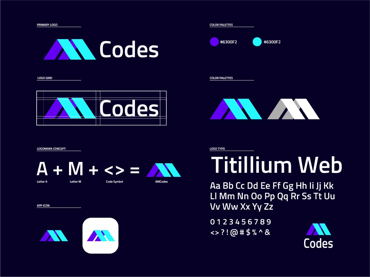 AM COdes Logo Design by Fiqri Aziz Octavian on Dribbble