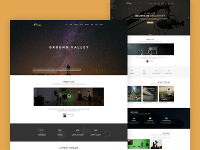 Film Studio Movie Production HTML Template - Ftage production house