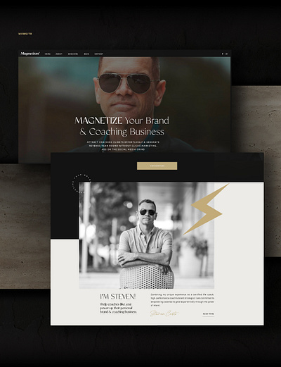 Magnetism Website branding coaching lightning logo strategy ui ux web design website