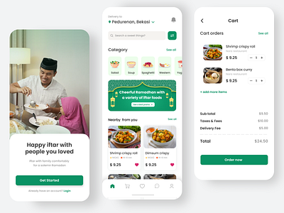 Iftar food Delivery app branding design mobile ui ux