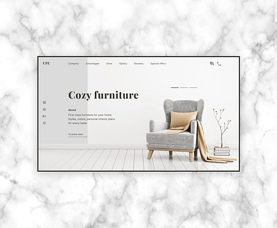 Elegant Furniture 3d branding design designer graphic design landing logo ui ux web webdesign вебдизайн лендинг лендинги