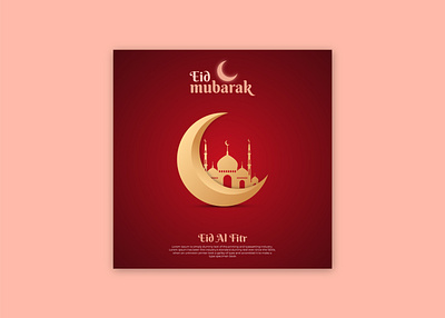 New Eid Mubarak Social Media Post Template Design design eid eid al adha eid al fitr eid mubarak eid post eid social media post eid social media post design graphic design minimalist minimalist design mosque design social media design social media post