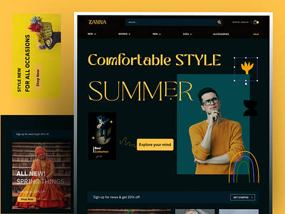 ZannaMart Website Design clean idearahi landing page ui design website