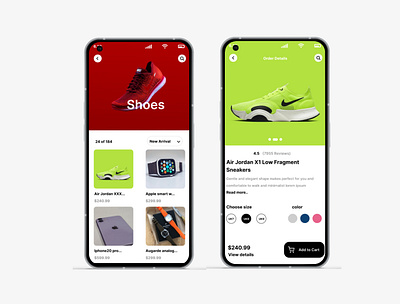 E-commerce App app design illustration typography ui ux