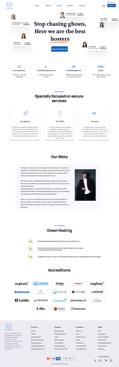 About us page - Reseller Hosting website aboutus design ui ux webdesign website