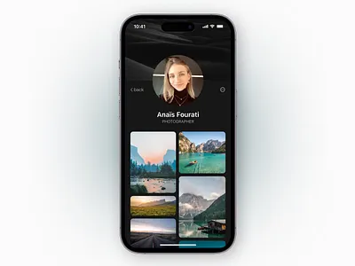 Profile Screen app application clean concept daily ui dailyui dark dark mode design interface minimal minimalist pictures profile profile page profile screen ui ui design uidesign user interface