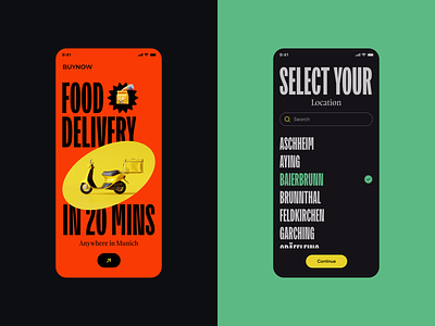Buynow - Food delivery mobile app app app design delivery food food app food delivery food delivery app food delivery service food order mobile app mobile app design mobile design mobile ui