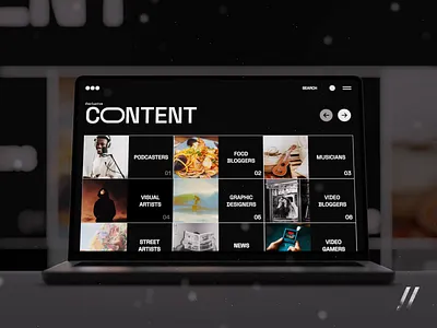 Content Feed Web Platform app artist buy content dark theme dashboard design feed homepage landing landing page online platfrom subscription ui ux web web design web ui website