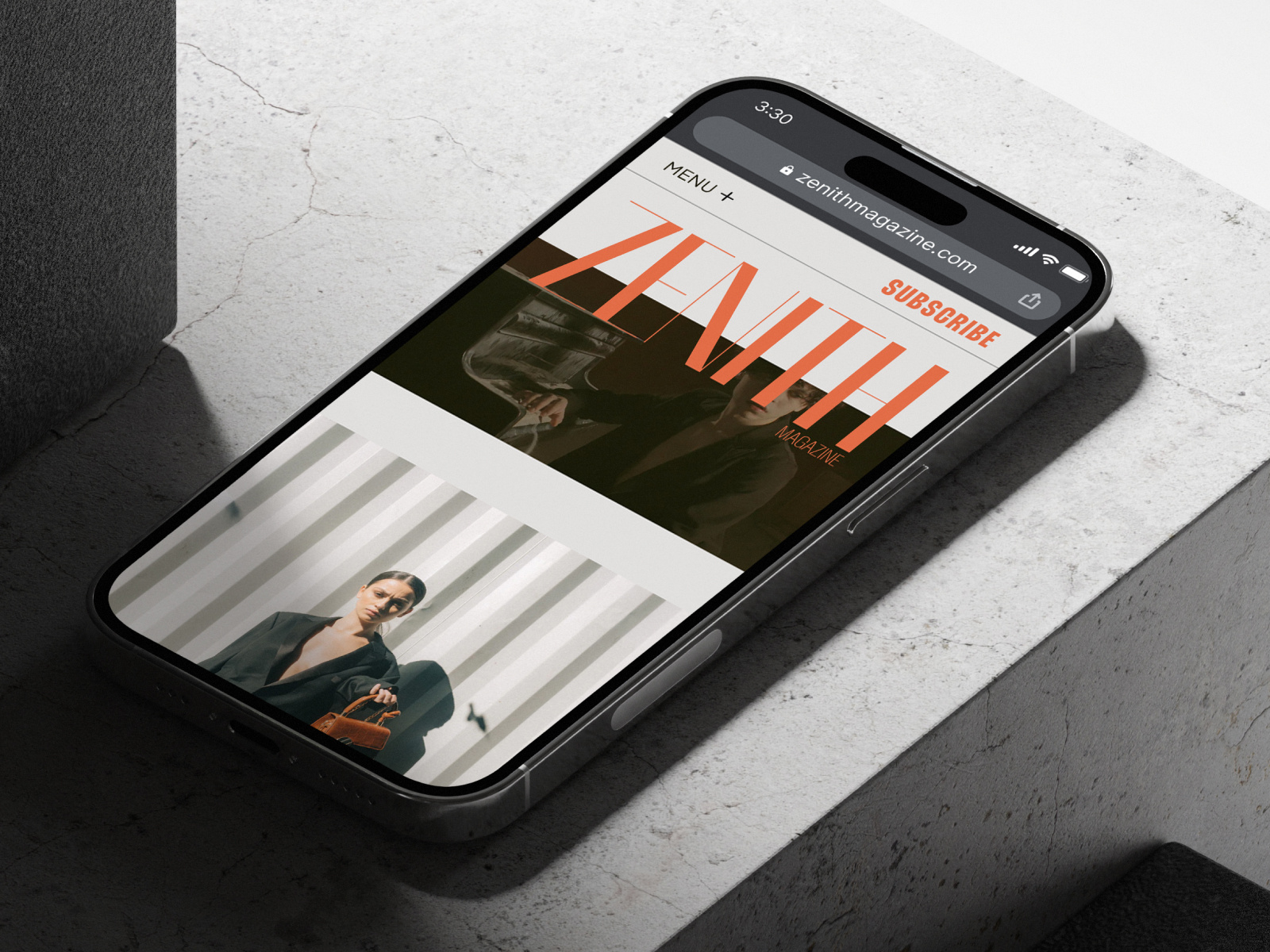 Mobile Responsive - Zenith Magazine article blog clean contemporary design flat magazine minimal mobile mobile magazine mockup modern navigation responsive simple ui vintage