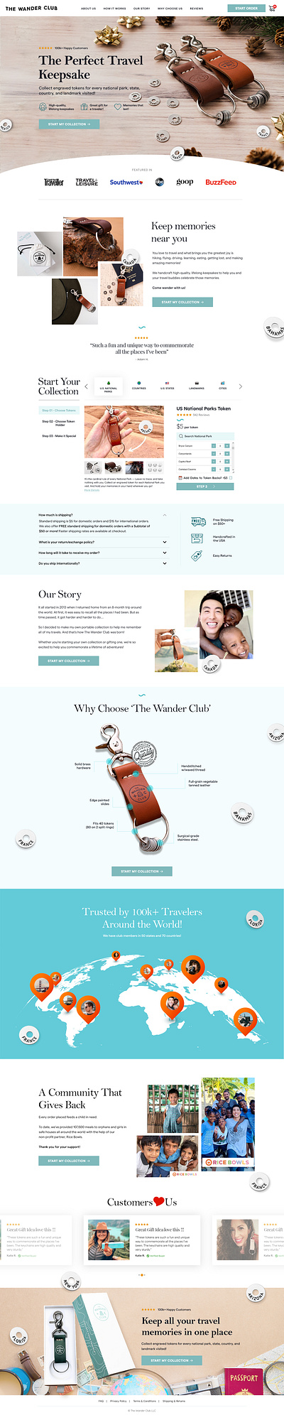 The Wander Club Website Design branding design illustration logo typography ui ux vector web website