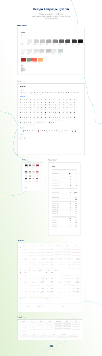 Persian Design system app branding design system dls graphic design landing page ui uidesign ux website