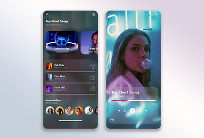 Music App sample app graphic design music ui ux