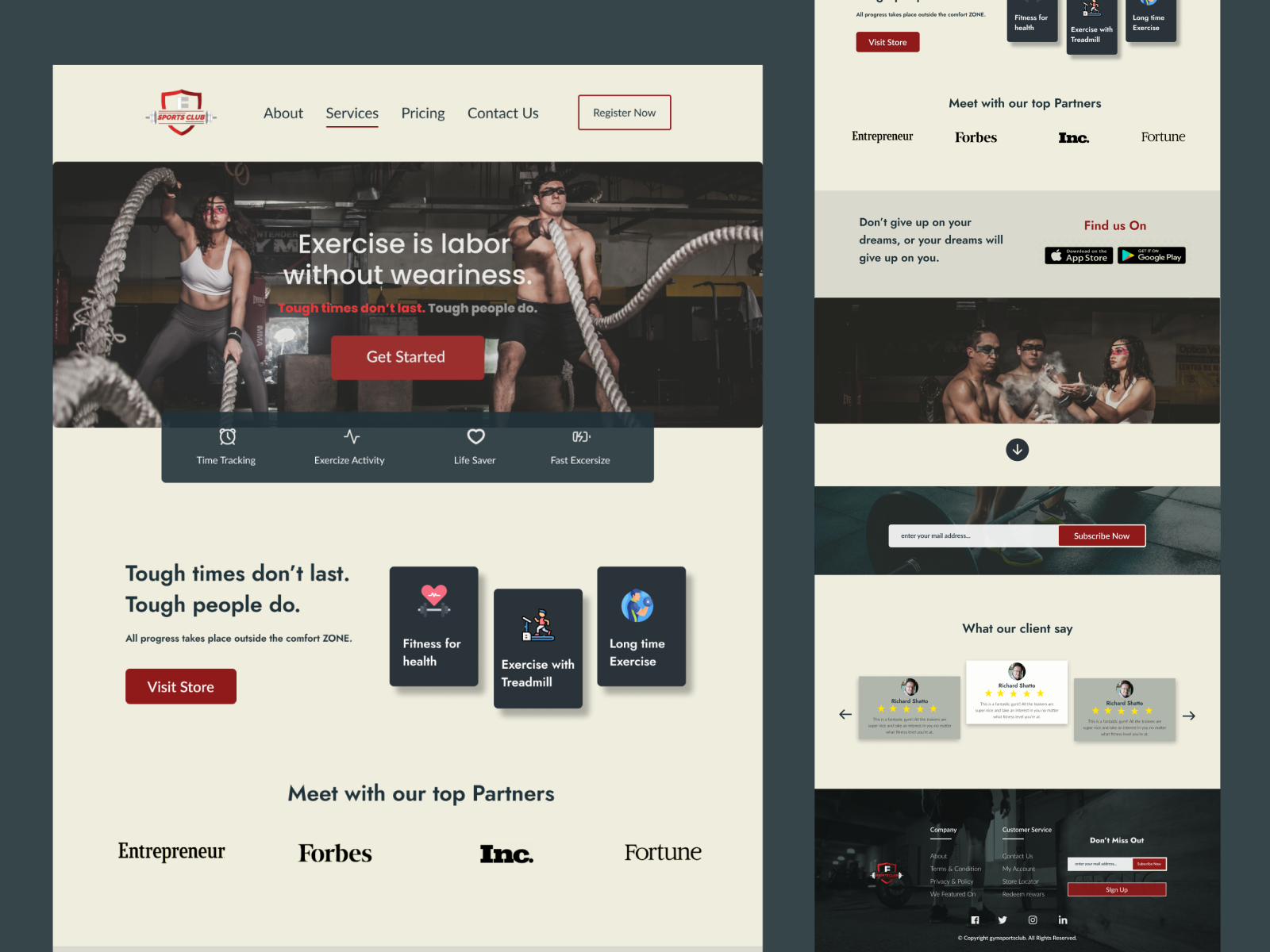 GYM Landing Page UI Design using Figma. by Md Mizanur Rahman on Dribbble