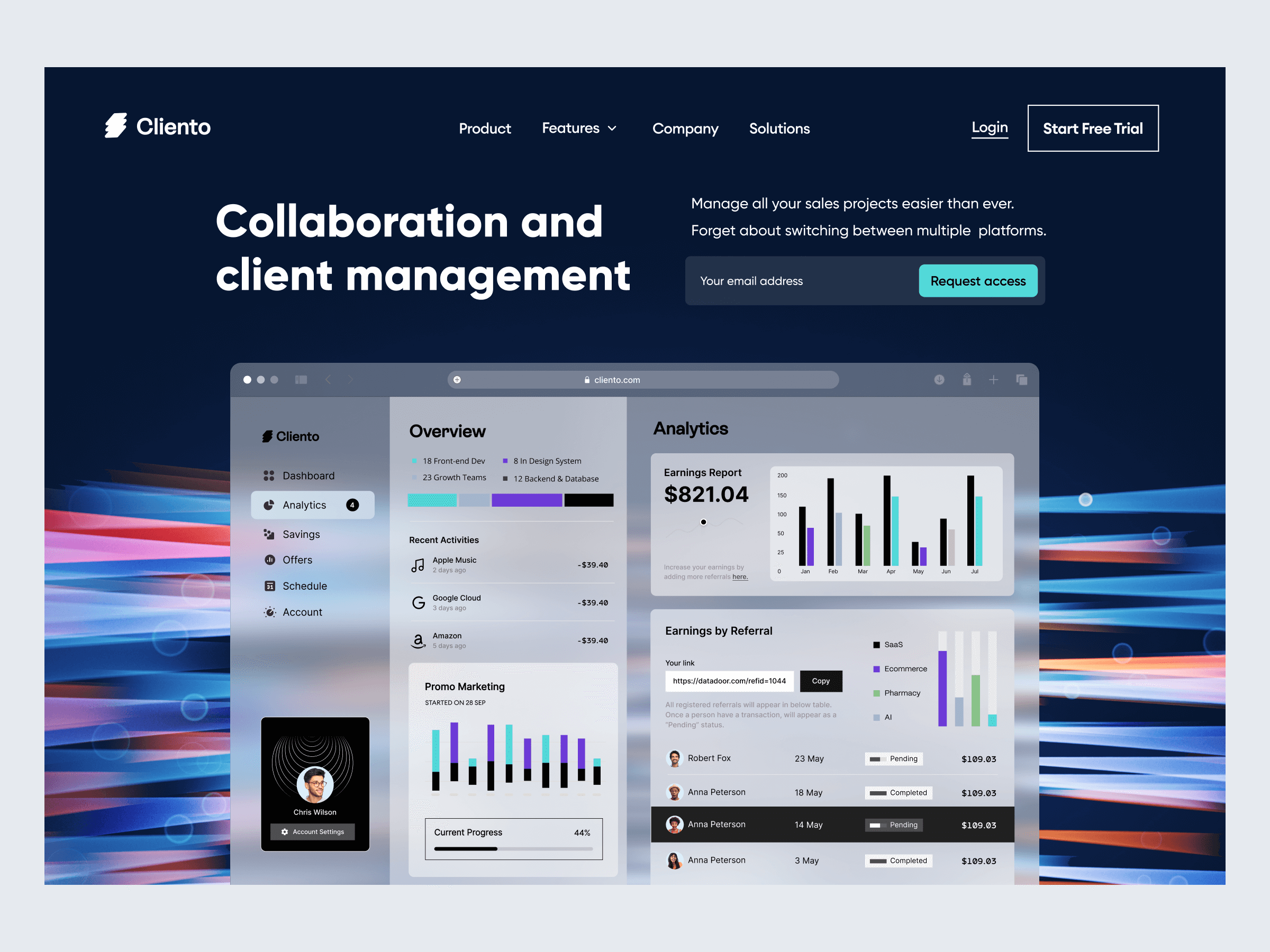 Cliento: Software B2B Webflow Design By Emilian For DesignUp On Dribbble