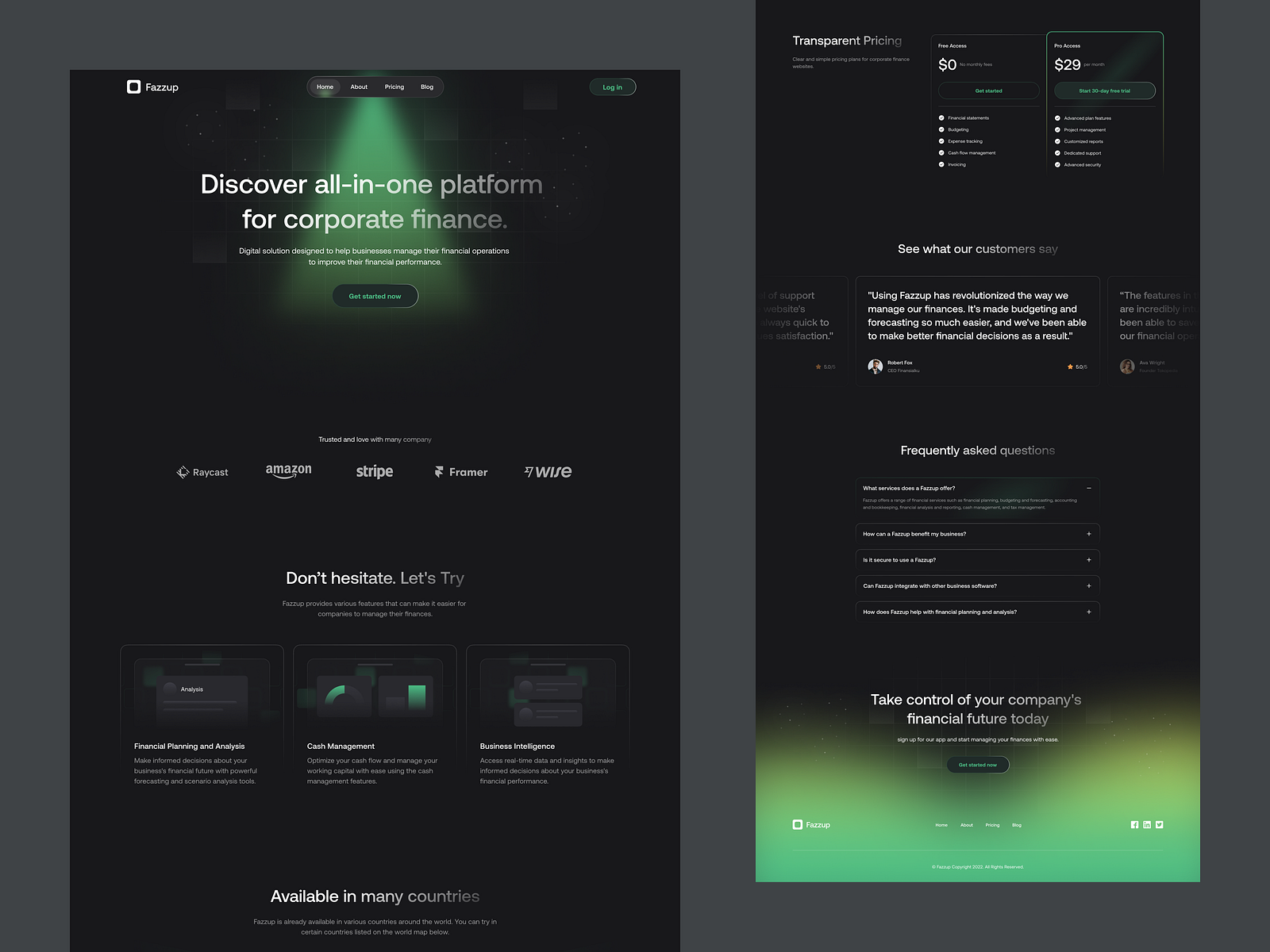 Finance - Landing Page by Ikhwata Andy on Dribbble