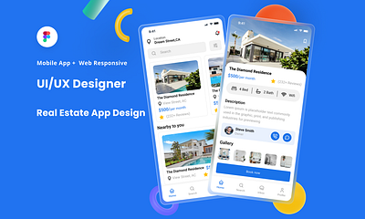 Real Estate App Design graphic design logo motion graphics ui