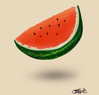 Digital Watermelon Art digital art graphic design illustration procreate art watermelon art