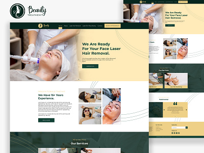 Beauty & Skin Care Treatment UI Web Design beauty design hire a uiux designer minimalistic design skin skin care ui ui ux ux web design web ui design website design