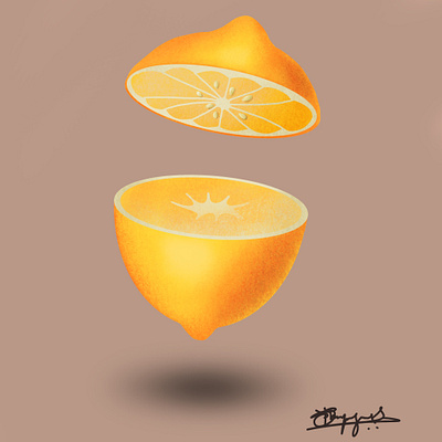 Digital Lemon Art digital art graphic design illustration lemon art procreate art