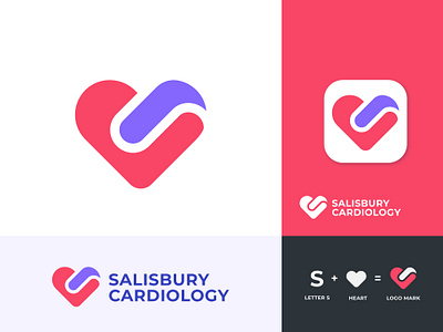 Salisbury Cardiology Logo Design (Unused) 911 branding cardiology care cross doctor emergency health heart heart beat icon identity logo logos logosohel medical