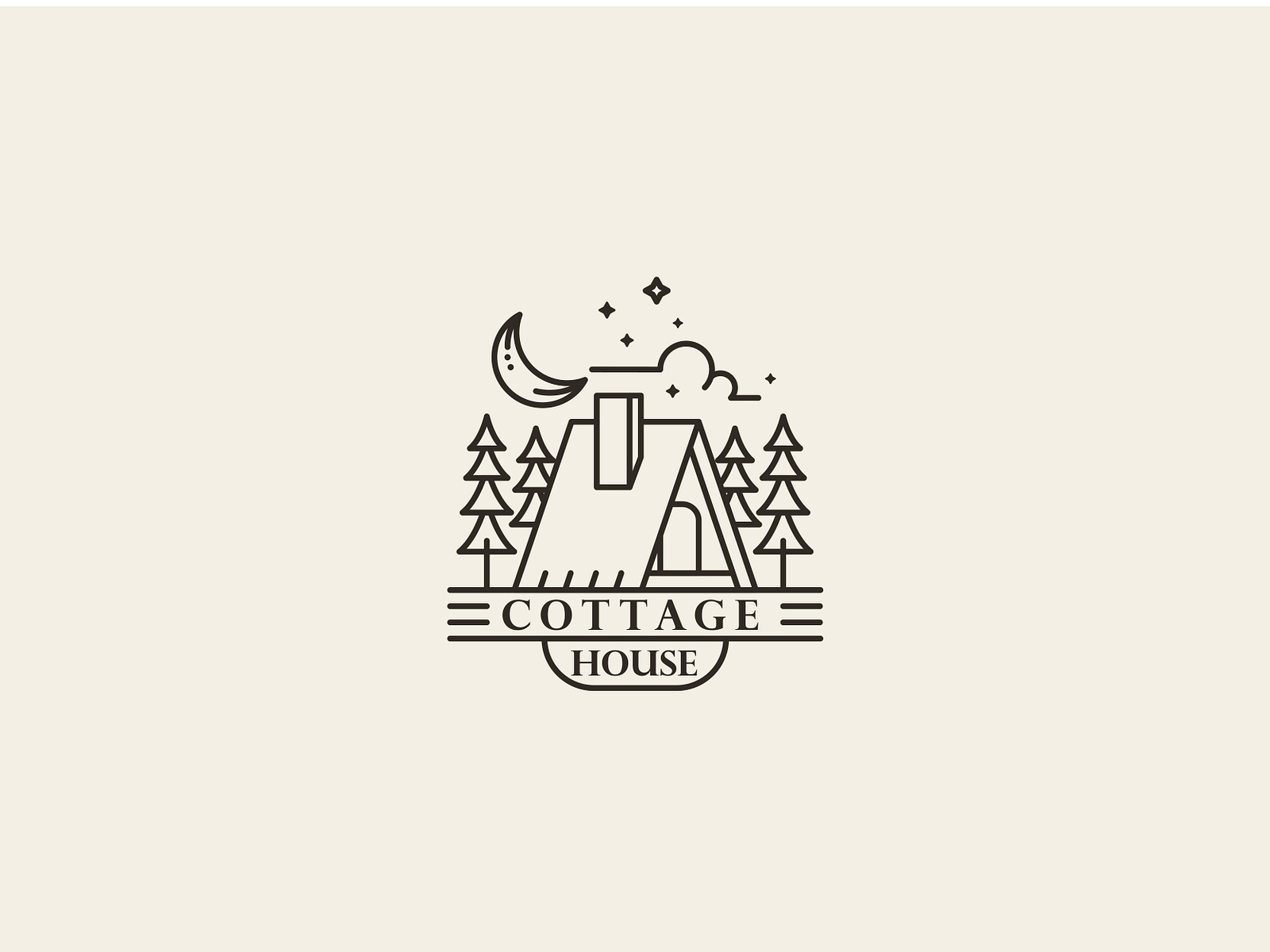 Cottage House Logo by Shahadet Hossain on Dribbble