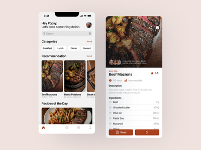 Recipe-Sharing Social Network chefs dailyui ios mobile mobile design recipe recipe sharing app ui ui design visual design