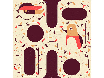 Home Sweet Home 36daysoftype adobe animation birds birdsofafeather h home illustration illustrator leaves muti nature playful texture trees type typogrpahyillustration vector wood woodpecker