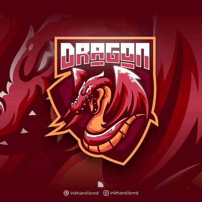 Fire dragon esport logo animation brand brand identity branding design dragon logo esport gamer gaming graphic design illustration logo streamer vector