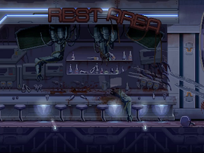 The Spaceship has Fallen - 2 animation aseprite concept art game game background illustration pixel art pixelart spaceship starwars zombie