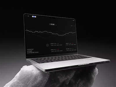 Crypto market - Trading 3d assets btc crypto ethereum laptop market trading ui